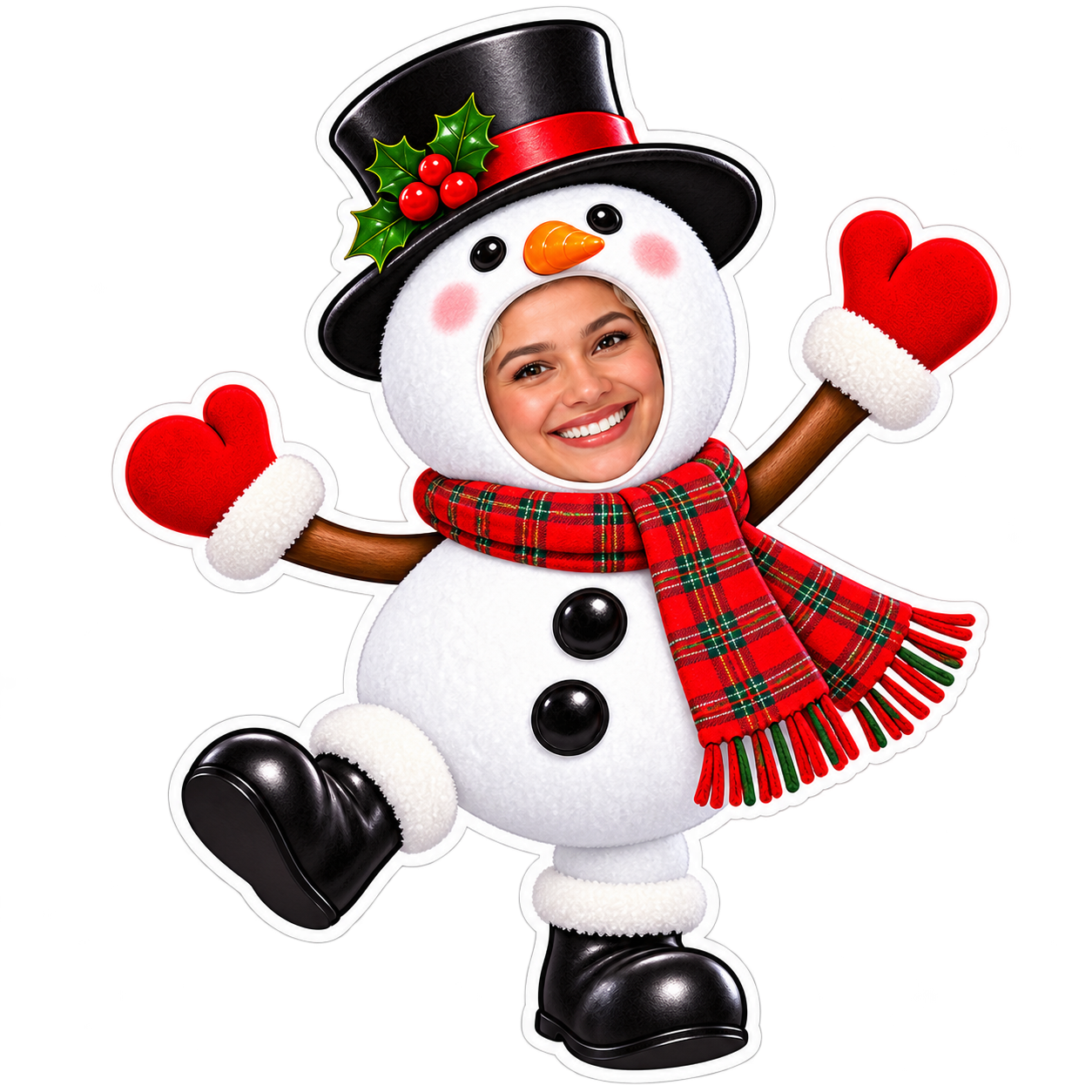 Modelo de personagem natalino: Boneco de Neve