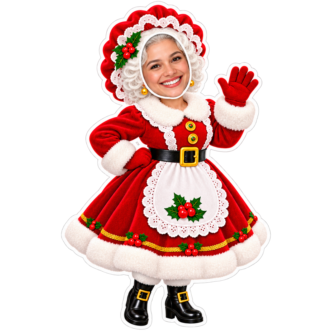 Modelo de personagem natalino: Mamãe Noel